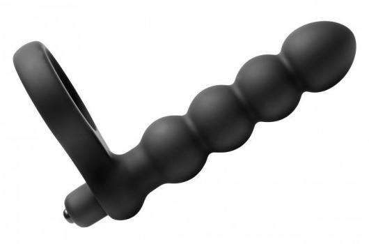 Насадка для двойного проникновения Double Fun Cock Ring with Double Penetration Vibe - XR Brands - в Туле купить с доставкой