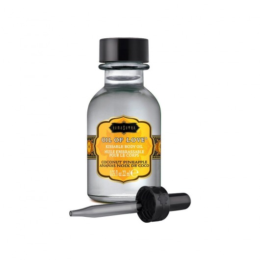Масло для ласк с ароматом кокоса и ананаса Oil of Love Coconut Pineapple - 22 мл. - Kama Sutra - купить с доставкой в Туле