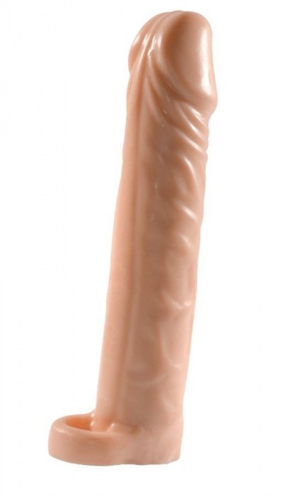 Телесная насадка-удлинитель Extension sleeve с подхватом - 17 см. - Sitabella - в Туле купить с доставкой