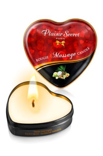 Массажная свеча с ароматом экзотических фруктов Bougie Massage Candle - 35 мл. - Plaisir Secret - купить с доставкой в Туле
