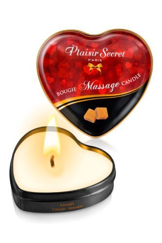 Массажная свеча с ароматом карамели Bougie Massage Candle - 35 мл. - Plaisir Secret - купить с доставкой в Туле