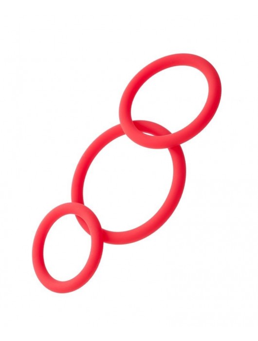 Набор из 3 красных эрекционных колец различного диаметра - ToyFa - в Туле купить с доставкой