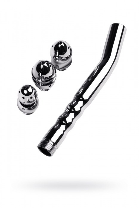 Металлический анальный душ с тремя насадками - ToyFa - купить с доставкой в Туле