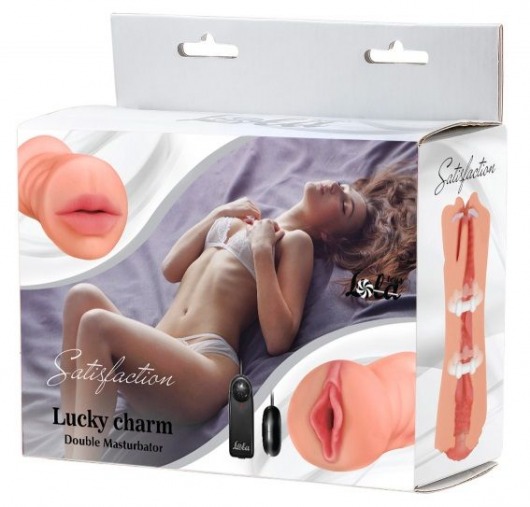 Двусторонний мастурбатор с вибропулей Satisfaction Lucky charm - Lola Games - в Туле купить с доставкой