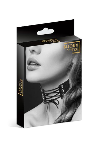 Оригинальный ошейник-чокер со шнуровкой - Bijoux Pour Toi - купить с доставкой в Туле