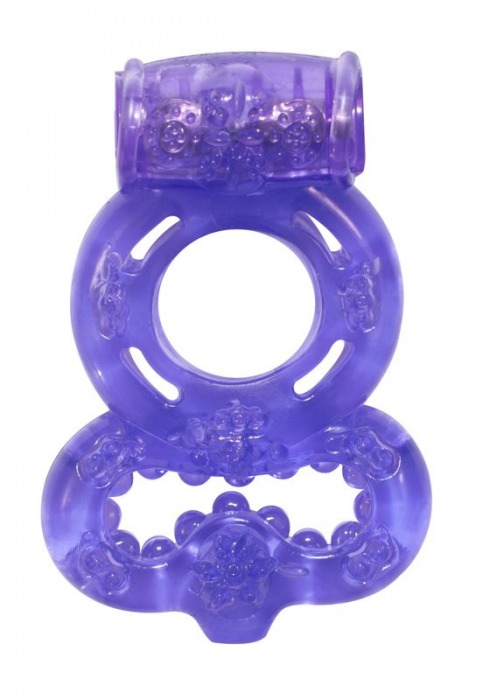 Фиолетовое эрекционное кольцо Rings Treadle с подхватом - Lola Games - в Туле купить с доставкой