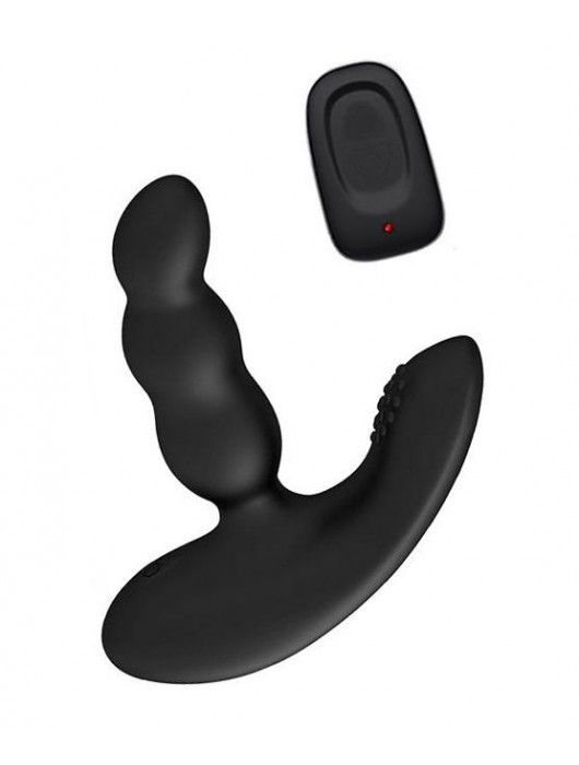 Черный силиконовый стимулятор простаты Levett Nitoc с пультом ДУ - Levett - в Туле купить с доставкой