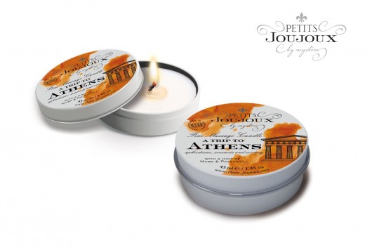 Массажная свеча Petits Joujoux Athens с ароматом муската и пачули - 33 гр. - MyStim - купить с доставкой в Туле