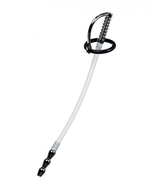 Силиконовый уретральный плаг со сменными фиксирующими кольцами Metal - ToyFa - купить с доставкой в Туле