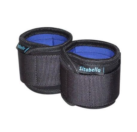 Неопреновые черно-синие наручники - Sitabella - купить с доставкой в Туле