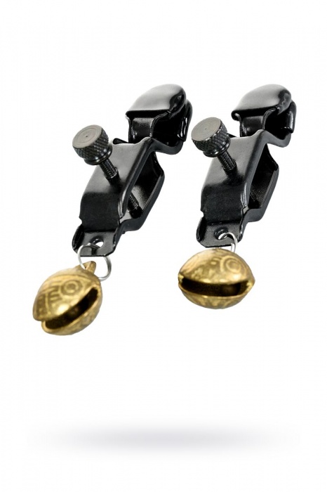 Черно-золотистые зажимы для сосков TOYFA Theatre - ToyFa - купить с доставкой в Туле
