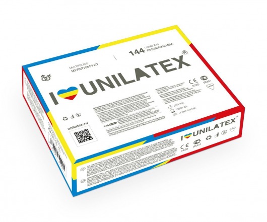 Разноцветные ароматизированные презервативы Unilatex Multifruits - 144 шт. - Unilatex - купить с доставкой в Туле