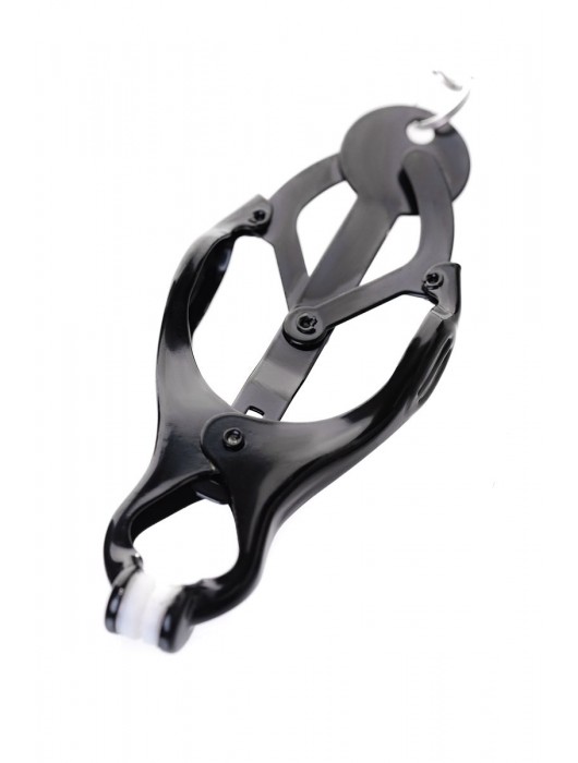 Черно-серебристые зажимы для сосков с кольцом для пениса TOYFA Metal - ToyFa - купить с доставкой в Туле