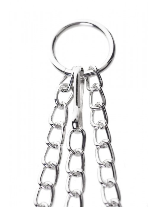 Черно-серебристые зажимы для сосков с кольцом для пениса TOYFA Metal - ToyFa - купить с доставкой в Туле