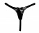 Черные лаковые трусики-стринги с бантиком - БДСМ Арсенал купить с доставкой