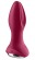 Малиновая вибропробка с вращением бусин Rotator Plug 2+ - 12,8 см. - Satisfyer