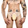 Бежевые сексуальные трусы-стринги на тонких белых бретелях - Romeo Rossi купить с доставкой Бежевые сексуальные трусы-стринги на тонких белых бретелях - Romeo Rossi купить с доставкой