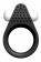 Чёрное эрекционное кольцо LIT-UP SILICONE STIMU RING 1 BLACK - Dream Toys - в Туле купить с доставкой