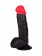 Чёрный фаллоимитатор с красной головкой - 17 см. - LOVETOY (А-Полимер) купить с доставкой в интернет-магазине Orgasmix в Туле Чёрный фаллоимитатор с красной головкой - 17 см. - LOVETOY (А-Полимер)