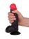 Чёрный фаллоимитатор с красной головкой - 17 см. - LOVETOY (А-Полимер) купить с доставкой в интернет-магазине Orgasmix в Туле Чёрный фаллоимитатор с красной головкой - 17 см. - LOVETOY (А-Полимер)